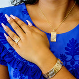 14K Hawaiian Diamond Pendant - Le Grande Dame