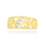 14K Hawaiian Diamond Ring - Jubilee 10mm
