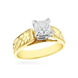 14K Hawaiian Diamond Ring - Plumeria Grande