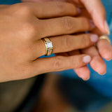 14K Hawaiian Diamond Ring - Plumeria Grande Borders