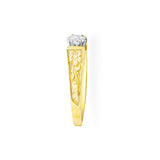 14K Hawaiian Diamond Ring - Plumeria Petite
