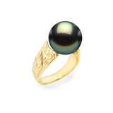 14K Tahitian Pearl Ring - French Mount