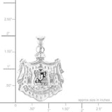 Sterling Silver Hawaiian Coat of Arms Pendant  - 36mm