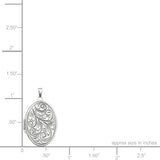Sterling Silver Locket Oval Pendant